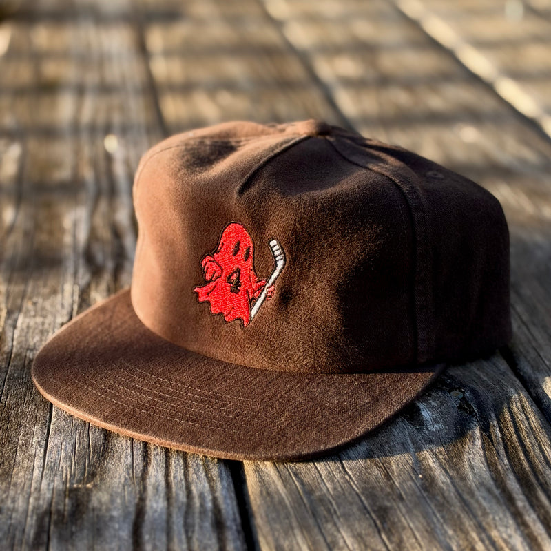 Hockey Ghost Embroidered Atonal Snapback Hat