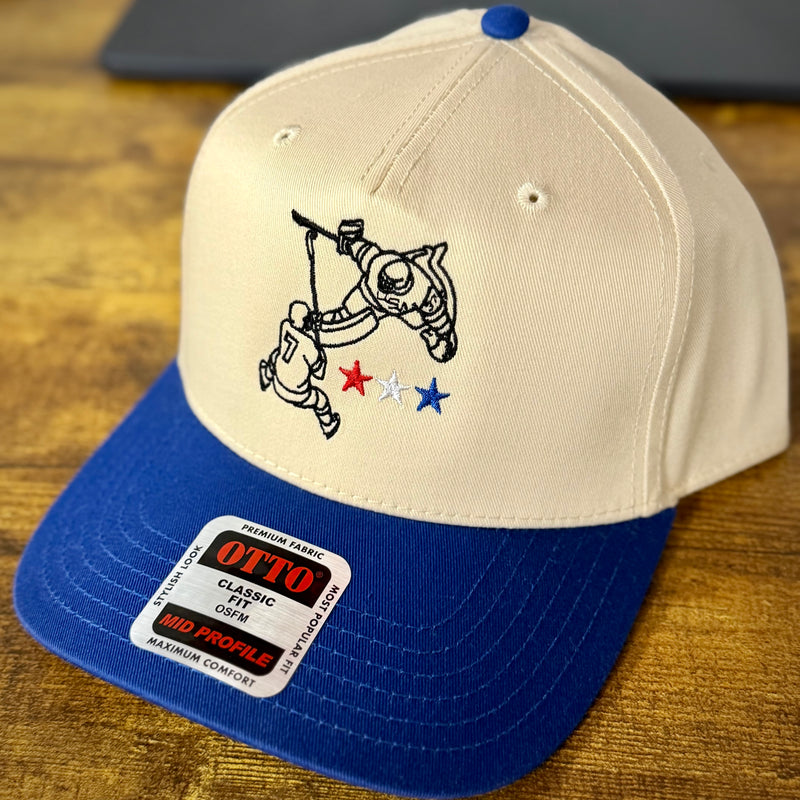 Connor Hellebuyck 2026 Olympics Save - Natural/Blue Otto Snapback