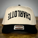 CHARLOTTE Upside Down 3D Puff Embroidered Otto Snapback Hat