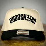 GREENSBORO Upside Down 3D Puff Embroidered Otto SnapBack - Natural/Black