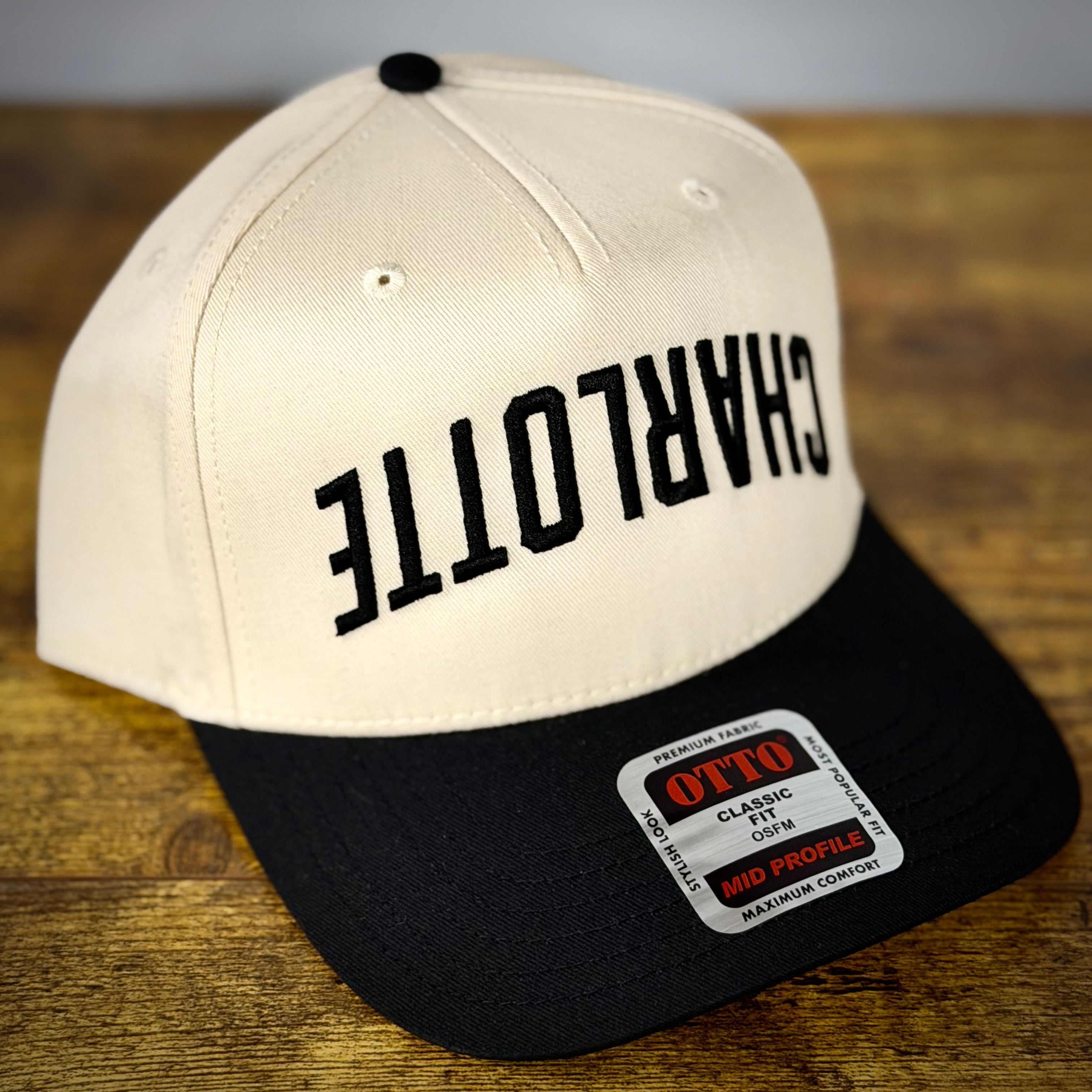 CHARLOTTE Upside Down 3D Puff Embroidered Otto Snapback Hat